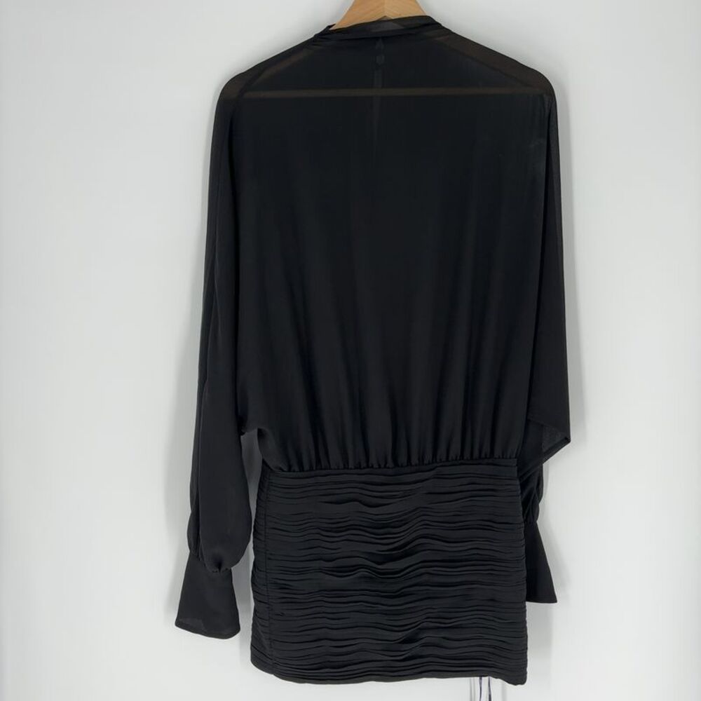 Seroya Mini Dress in Sheer Black